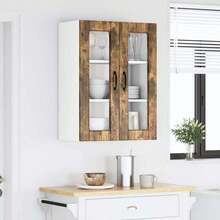 vidaXL Armadio da cucina Chêne fumé 60 x 31 x 80 cm Bois d'ingénierie - Castano - Visualizzare 4