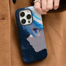 [Shipped from Mexico]Entrega Local Entrega Local Una Funda para Teléfono con una Chica Anime Llorando, Compatible con los Modelos de  16, 15, 14, 13, 12, 11 Plus, Pro y Max. Estas son fundas protectoras magnéticas 2 en 1 de alta resistencia y estilo que son excelentes regalos. - Blanco - Ver 3