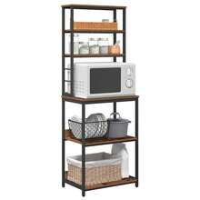 vidaXL Estante de cocina madera antigua 60 x 40 x 168 cm - Marrón - Ver 3