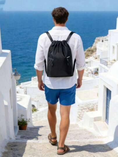 SEYATULLH Outdoor Sports Casual Drawstring Backpack, Versatile For Fitness, Swimming, Commuting, Hiking