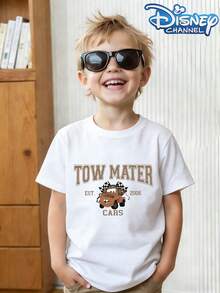 This Disney Cars-Themed T-Shirt Features A Design Of Mater The Tow Truck And Is Perfect For Boys And Girls To Wear During Holiday Parties, Family Gatherings, Outdoor Activities, Travel, And Visits To Disneyland. It Also Makes A Great Gift For Children. - 白色 - 查看 1