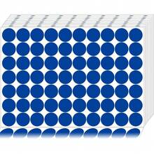 1400 piezas Etiquetas de puntos azules redondos, etiquetas de codificación de círculos, etiquetas de puntos, etiquetas de puntos circulares para oficina, aula, papeles, etc. - Azul/1400 piezas - Ver 1