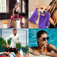 4 Pack Cooling Towels For Neck And Face, Hot Weather Neck Wrap Coolers For Gym Yoga Workout Sweat Towel(Y-4PACK-04) - 彩色 - 查看 7