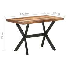 vidaXL Table de salle à manger 120x60x75 cm Bois avec finition miel - Tabac - Voir 6