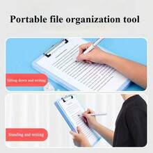 A Large-Capacity Plastic Folder With Storage Box, Ideal For Office Documents, Music Sheets, And Exam Papers. - Màu tím, 1 chiếc - Xem 4