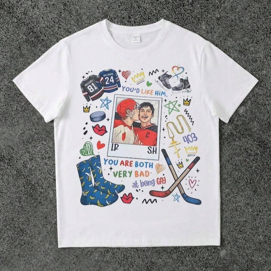 Heated Rivalry Shirt, Ilya Rozanov Shane Hollander Shirt, Hudson Williams Connor Storrie Shirt, Huds - trắng - Xem 1