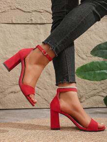 Women's High Heel Sandals, Strap High Heels, New Stylish & Comfortable Sandals - Red - View 5