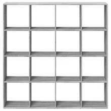 vidaXL Bibliothèque sonoma gris 137.5x29x137.5 cm wood engineering - Grigio - Visualizzare 5