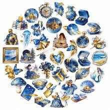 200张CutePals透明PET材质蓝金贴纸，图案为梦幻星空小屋和INS风格。这些可爱的动漫贴纸可以粘贴在书籍、日记本、手机壳、笔记本电脑、平板电脑和剪贴簿等物品上。 - 彩色 - 查看 7