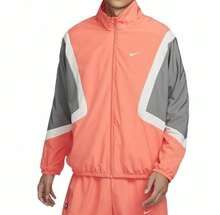 Áo khoác nam Nike AS M NK DF WVN ICON JKT STRTFV phối màu, dáng rộng, phong cách retro thể thao, cổ đứng, tay dài, màu cam san hô. - Màu Cam san hô - Xem 3