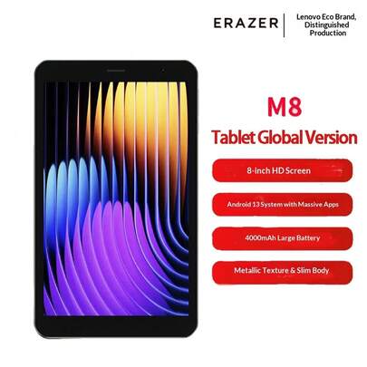 Lenovo ERAZER 聯想生態品牌 M8國際版 平板電腦學習娛樂辦公室護眼 適用老人 學生 8吋4G+64G /6G+128G/8G+256GB 8吋 USB Type-C(Global Version)