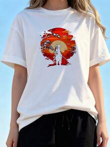 Vintage Short Sleeve T-Shirt With Small Round Neck - White 5 - View 2