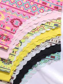 7 قطع/عبوة - سراويل داخلية مثلثة خالية من الغرز بطبعات زهرية وألوان سادة مريحة وجذابة للنساء - متعدد الألوان - مشاهدة 3