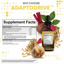 Organic Maca Root Liquid Drops With Ashwagandha, Fenugreek, Beet Root And L-Arginine Liquid Multivitamin For Women And Men - Adapto Drive Supplement - 1Bottles - 查看 5