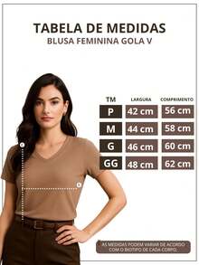 Set Of 3 Women's Plain V-Neck Short-Sleeve Basic Premium Knit Blouses - Size G00 - Multicolor - View 8