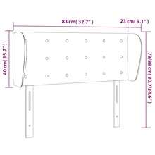 vidaXL Tête de lit avec oreilles Noir 83x23x78/88 cm - Noir - Voir 9
