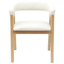 vidaXL Sedie da sala da pranzo 2 pz Naturali 54 x 57 x 73 cm - Bianco - Visualizzare 5