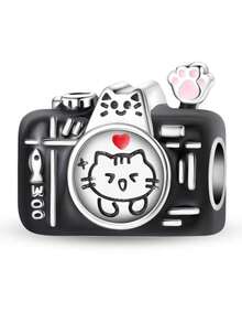 1PC 925 Sterling Silver Globe Airplane Luggage, Airplane Travel Map, Pink Bow Red Bus, Pink New Adventure, Freeze Beautiful Moments Camera, Cute Cat Camera, Sweet Departure, Red Luggage, Summer Vacation Travel Plane Luggage Sun, Travel Two Pieces Set, Heart-Shaped Luggage Handbag Pendant, DIY Bracelets, Necklaces And Other Jewelry, Perfect Gift For Friends' Birthdays And Holidays