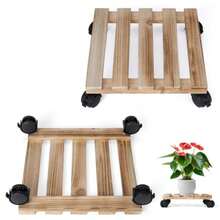 CYPNNUBILY Base para Macetas con Ruedas Cuadrado Base para Maceta de Planta Durable Maceta con Base Bases MóViles para Plantas 2 Piezas 30x30x8cmFashion - 225409494 - Ver 1