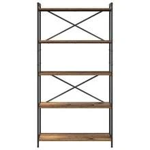 vidaXL Étagère Bois ancien 80 x 30 x 155 cm Bois d'ingénierie - Tabac - Voir 5