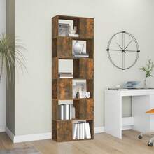vidaXL Bibliothèque/Séparateur de pièce Chêne fumé 60x24x186 cm - Castano - Visualizzare 3