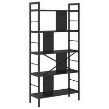vidaXL Étagère Chêne negro 75 x 30 x 156 cm Madera de ingeniería - Negro - Ver 7