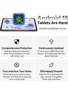 Qetupa Android 15 10-Inch Tablet, Octa-Core Processor, 4GB RAM, 128GB ROM, Expandable To 1TB, 6000mAh Battery, 1280x800 HD Touchscreen, 5MP Front + 13MP Rear Dual Camera, Supports WiFi 802.11ac, Bluetooth 5.2 - Grey - View 6