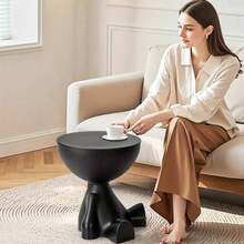 Modern Bear-Shaped Nightstand - A Sturdy Plastic Multi-Functional Nightstand And Bookshelf, With A Space-Saving Stackable Design, Easy To Assemble, And Cute Bear Shape Is Suitable Children's Rooms.Small Space (Black,  Plastic Furniture) - 白色 - 查看 3