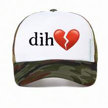 Funny Dih Meme Baseball Cap Men Women Street Fashion  Mesh Sun Hat Summer Casual Breathable Adjustable Snapback Hats - 黑色 - 查看 9