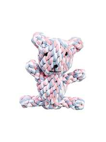 1pc/2pcs Colorful Handmade Woven Rope Dog Toys, Cute Cartoon Animal Shapes Like Bear, Octopus, Duck, Giraffe, Lobster, Puppy, Elephant To Attract Pet's Attention, Durable, Chew Resistant, Stress Relief, Teeth Cleaning, Oral Care, Interactive Rope Toys, Pet Gifts, Pet Supplies - Multicolor - View 7