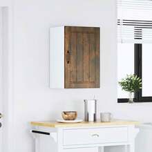 vidaXL Armoire murale de cuisine Lucca chêne fumé bois ingénierie - Tabac - Voir 3