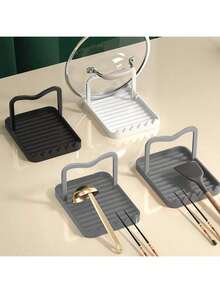 1pc Multi-Function Kitchen Utensil Holder With Forks, Spoons, Pot Lid And Knife Rack, Foldable Cutlery Organizer, Convenient Cooking Tools - Multicolor - View 15