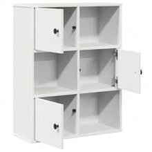 vidaXL Biblioteca blanca 60x24x76,5 cm ingeniería de madera - Blanco - Ver 4