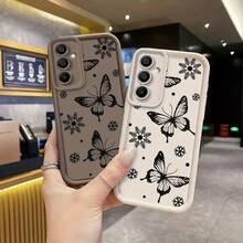 Black Butterfly Snowflake Pattern Phone Case, TPU Shockproof Full Protection Case, Suitable For Samsung S21/22/23/24/25/NOTE20 PLUS ULTRA FE A13/14/15/16/17/33/34/35/36/52/53/54, Ideal Gift For Friends And Family, T3,Suitable For IPhone17 Air - 咖啡棕 - 查看 5
