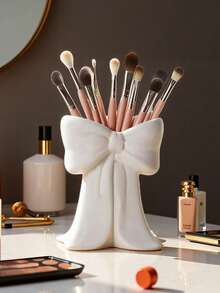 1个可爱蝴蝶结造型笔筒 - 桌面化妆刷和办公用品收纳架，优雅的化妆刷收纳，适合女孩、学生和女性，创意装饰设计，也适合度假、海滩、浴室、卧室等场所，大容量 - 彩色 - 查看 21