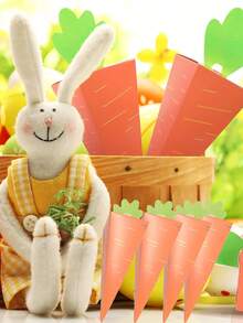 50/20/10个装复活节兔子胡萝卜造型纸质包装盒，复活节胡萝卜盒，兔子造型节日礼品袋，胡萝卜造型糖果盒，复活节礼品包装，复活节装饰，节日礼品盒，趣味胡萝卜兔子主题复活节礼品盒，适用于春季庆祝活动装饰、复活节、生日派对礼物、节日礼品包装、复活节派对回礼、婚礼回礼、生日装饰 - 彩色 - 查看 7