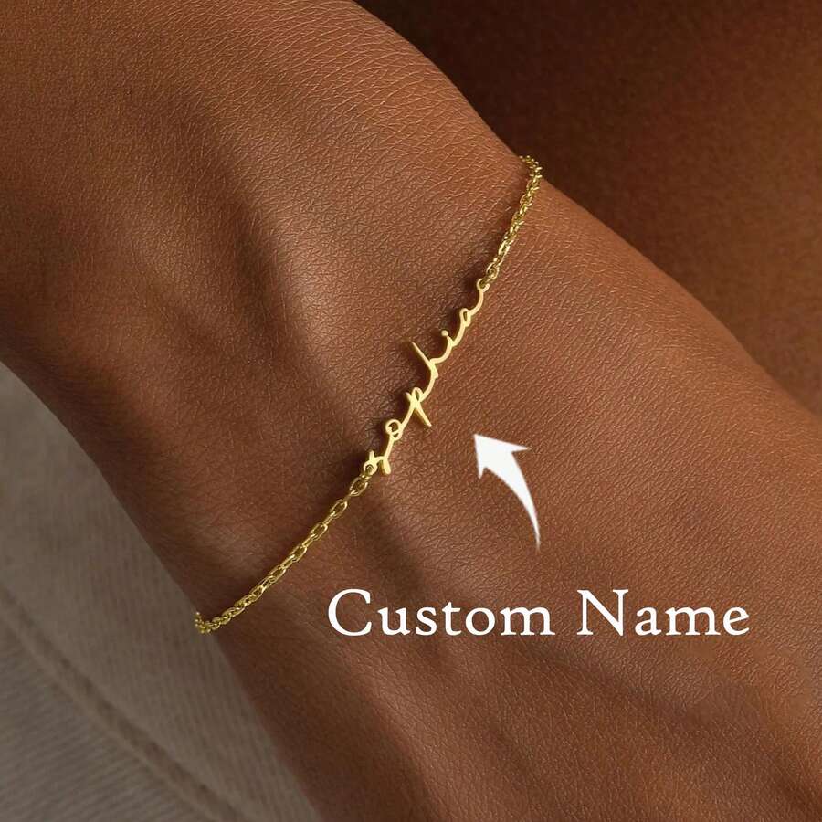 Personalized Name Bracelet, Custom Name Jewelry,Dainty Layering Bracelet,Gift For Her, Personalized Jewelry,Bridesmaid Gifts