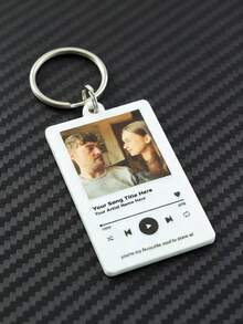 Móc khóa bài hát tùy chỉnh, móc khóa kiểu album cá nhân hóa dành cho bạn trai/bạn gái, quà Valentine, quà tình yêu, quà sinh nhật, quà cưới, quà Giáng sinh. - Nhiều màu - Xem 4