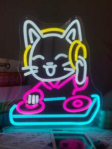 1 Peça Sinal de Néon Multicolorido Divertido dos Anos 80, Luz Decorativa de Parede a LED Alimentada por USB, Perfeita para Decoração de Homens, Bar, Clube, Quarto, Festa, Presente Ideal de Aniversário e Feriado - luz policromática - Visão 7