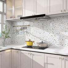 ucdfi 1卷厨房防油耐热自粘墙纸，家居装饰，适用于客厅、浴室，防水炉灶墙面大理石瓷砖贴纸 - 彩色 - 查看 47