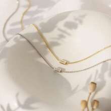 Custom Name Square Tube Necklace Pendant Necklace - Customizable With Initials; Customizable With Best Friends, Family Members, Or Boyfriends/Girlfriends; Suitable For Boyfriends/Girlfriends, Mothers, Fathers; Wedding Gifts, Valentine's Day, Birthday Gifts, Holiday Gifts; Special Valentine's Day Gifts - Multicolored - View 7