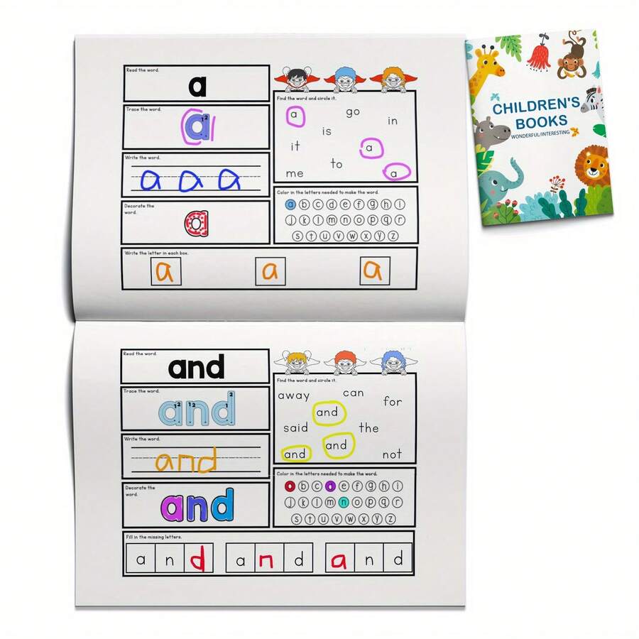 Alphabet Mixed Activities Learning Notebook – Matching, Tracing And Picture-Based Letter Practice - Alphabet Practice - View 1