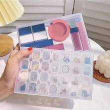 28-Grid Diamond Painting Rhinestone Storage Box, Plastic Organizer For Embroidery Accessories, DIY Craft Art Supplies Holder Solution, Diamond Art Tools - 無色 - 查看 6