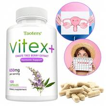 Chasteberry Extract - Supports Healthy Female Hormone Levels, Positive Mood, And Abundant Energy - 120 Capsules - 1瓶 - 查看 1