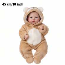 Búp bê Meadow Reborn 45cm, búp bê bé gái toàn thân bằng silicon mềm 18 inch, da vẽ 3D, gân nổi rõ, tay chân bằng vinyl, tóc vẽ tay sống động như thật, búp bê nghệ thuật thủ công - Búp bê nghệ thuật sưu tầm, quà tặng Giáng sinh/Sinh nhật/Lễ Tạ ơn - Nhiều màu - Xem 4