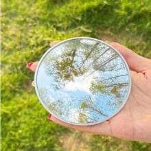 Round Wall-Mounted Decorative Corner Mirror - Full Length Horizontal Wall-Mounted Mirror, Plastic Frame, No Power Required | Home Decor Accessory, Portable Mirror, Suitable For Living Room, Bedroom, Hallway, Bathroom, Dressing Room, Room Decoration. - Multicolor - View 4