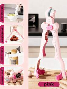 Multi-Functional Anti-Scalding Food Tongs, Heat-Resistant Silicone Hot Bowl Tongs, Hot Plate Tongs And Steamer Tongs, With Non-Slip Handles, Suitable For Microwave Ovens, Ovens And Stovetops. - Multicolor - View 15