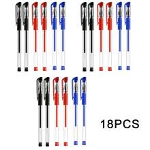 6-15pcs/Set European Standard Neutral Carbon Office Signature Pens, 0.5mm Bullet Tip, Red, Blue, Black, Student Stationery, Back To School Season - Multicolor - View 15