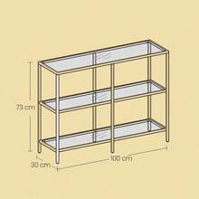39.4 Inch Console Table, 3-Tier Modern Sofa Table For Hallway, Living Room Bedroom, Black - Black - View 11
