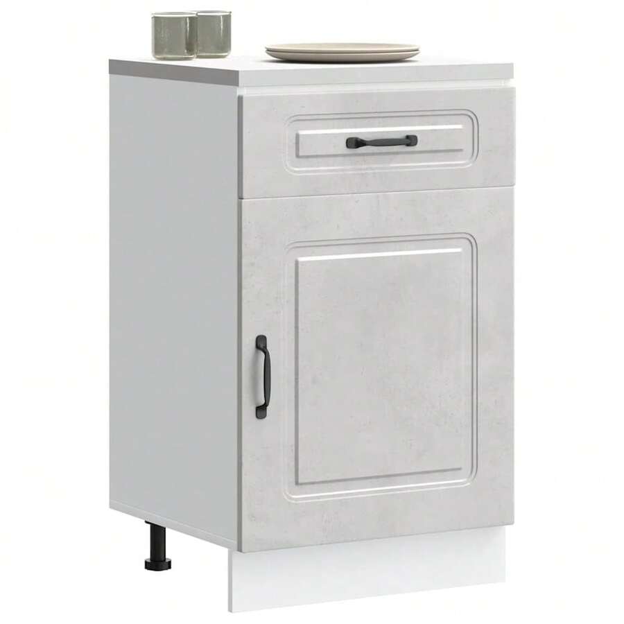 vidaXL Armadio da cucina Kalmar grigio béton bois d'ingénierie - Grigio - Visualizzare 1